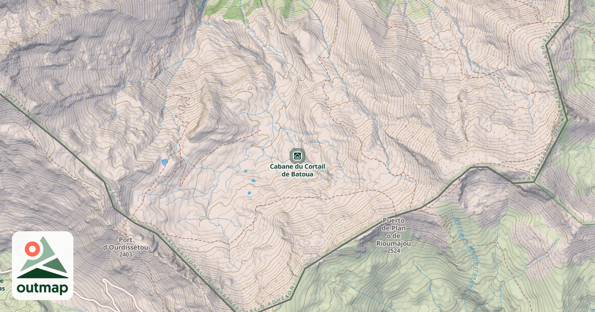 Map of Cabane du Cortail de Batoua