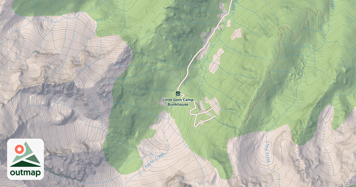 Map of Little Gem Camp Bunkhouse
