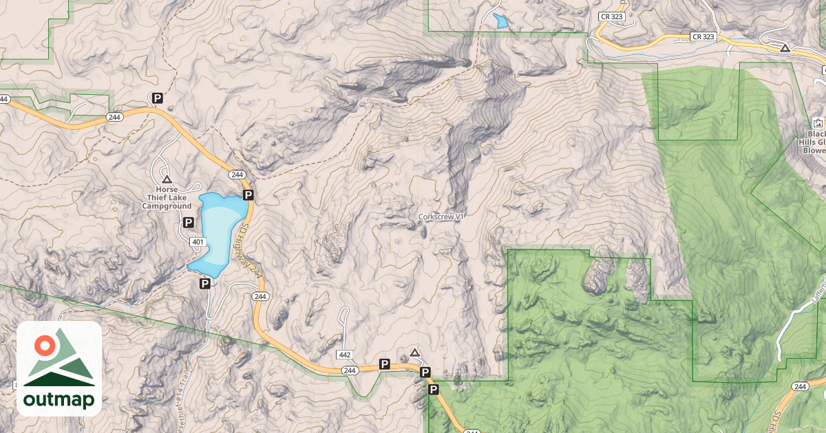 Map of Corkscrew