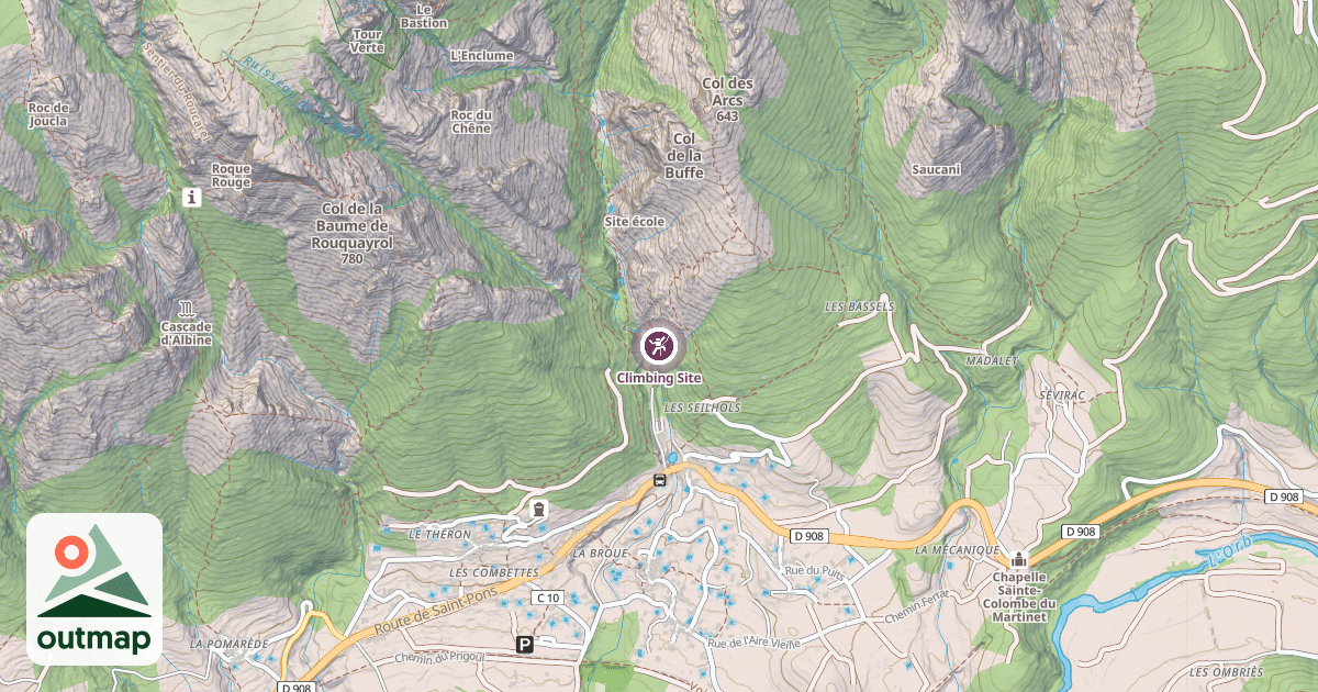 Map of Climbing Site