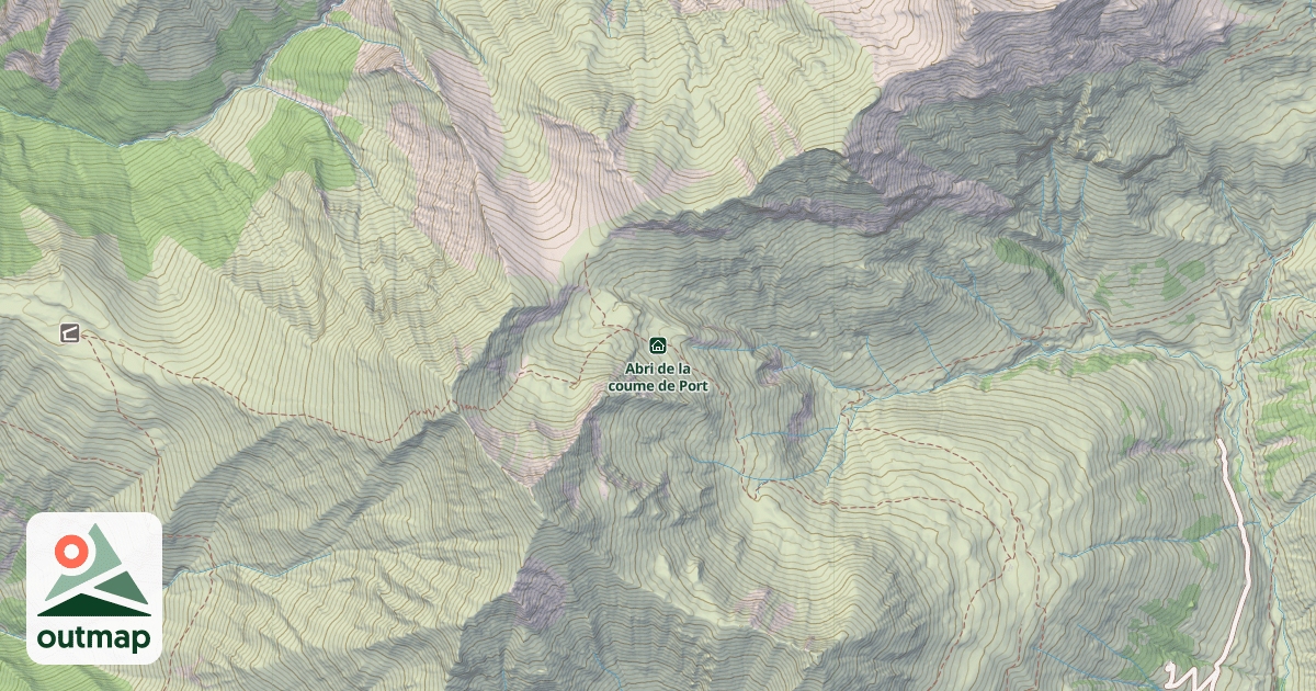 Map of Abri de la coume de Port