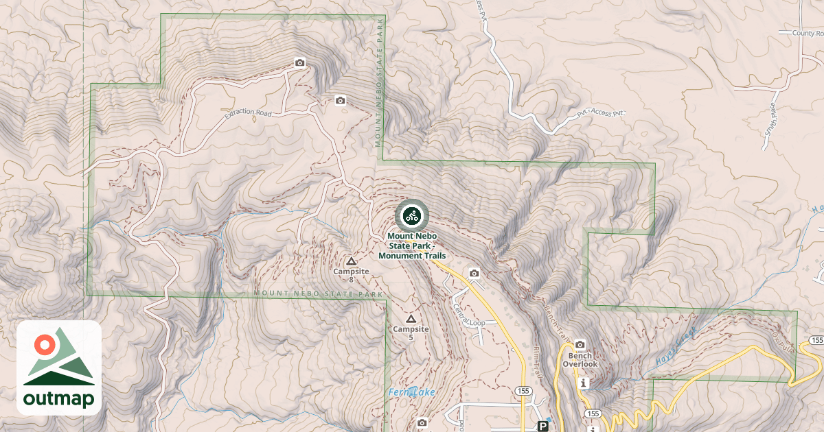Map of Mount Nebo State Park - Monument Trails