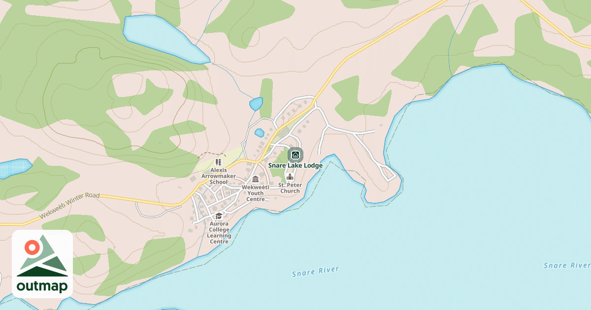 Map of Snare Lake Lodge