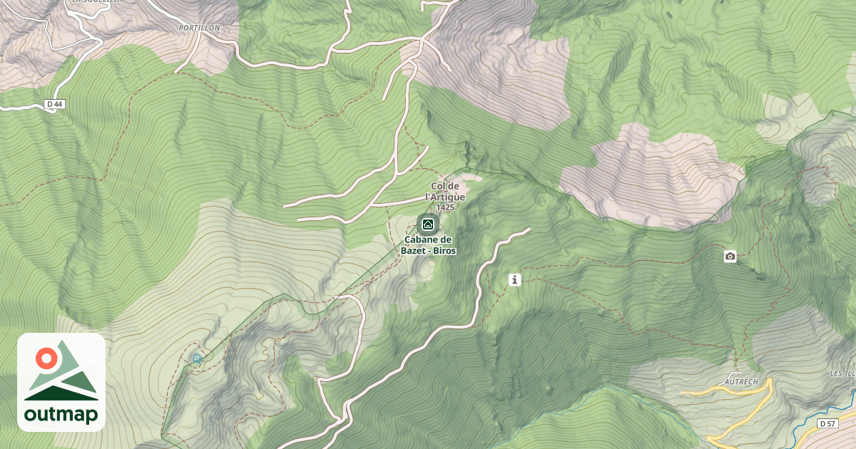 Map of Cabane de Bazet - Biros
