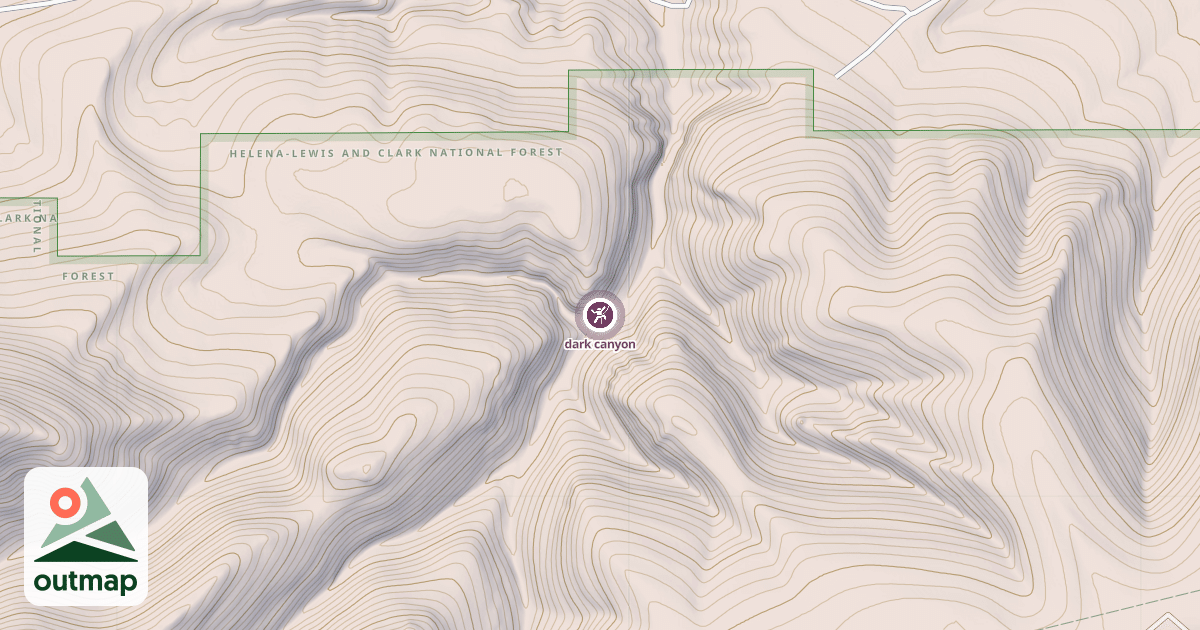 Map of dark canyon
