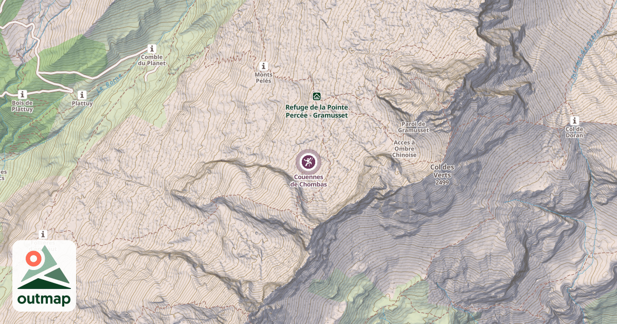 Map of Couennes de Chombas
