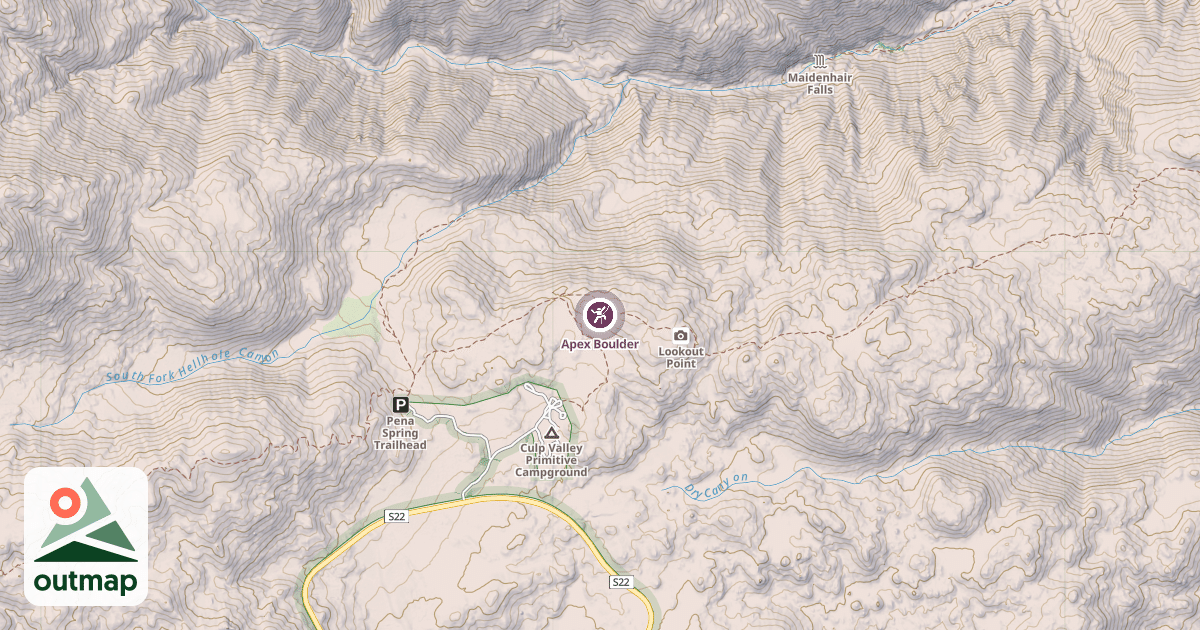 Map of Apex Boulder