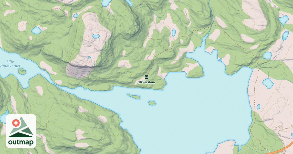 Map of 100-årsbua