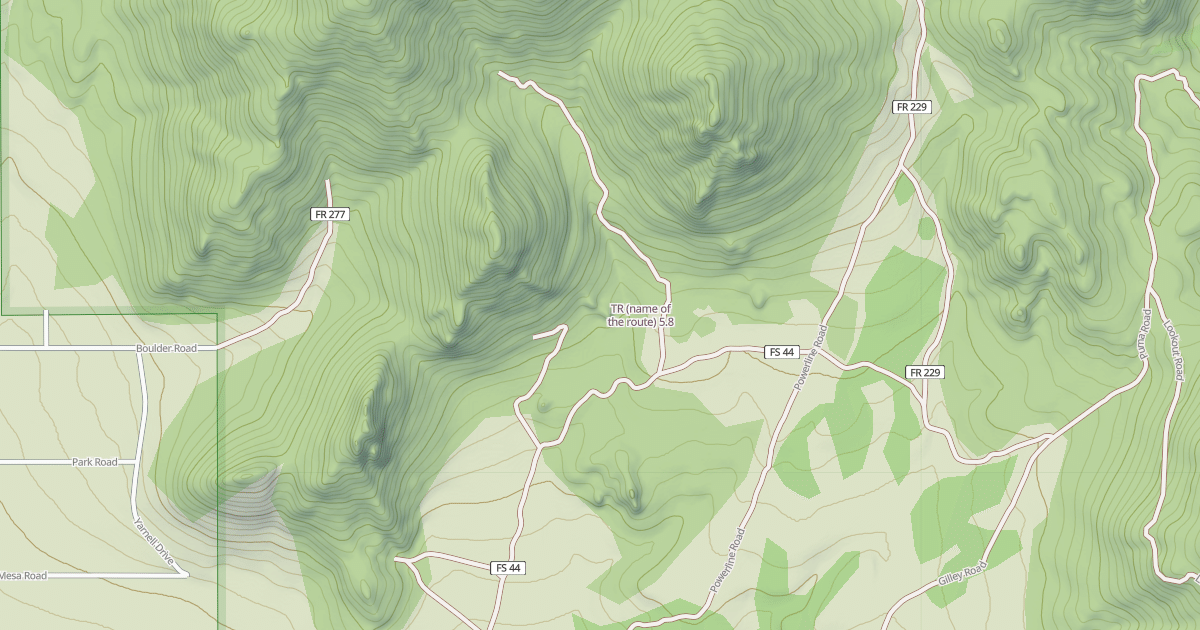 Map preview of TR (name of the route)