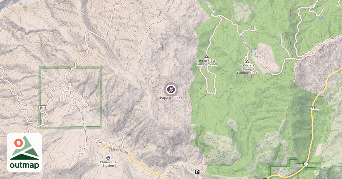 Map of Papa Boulder