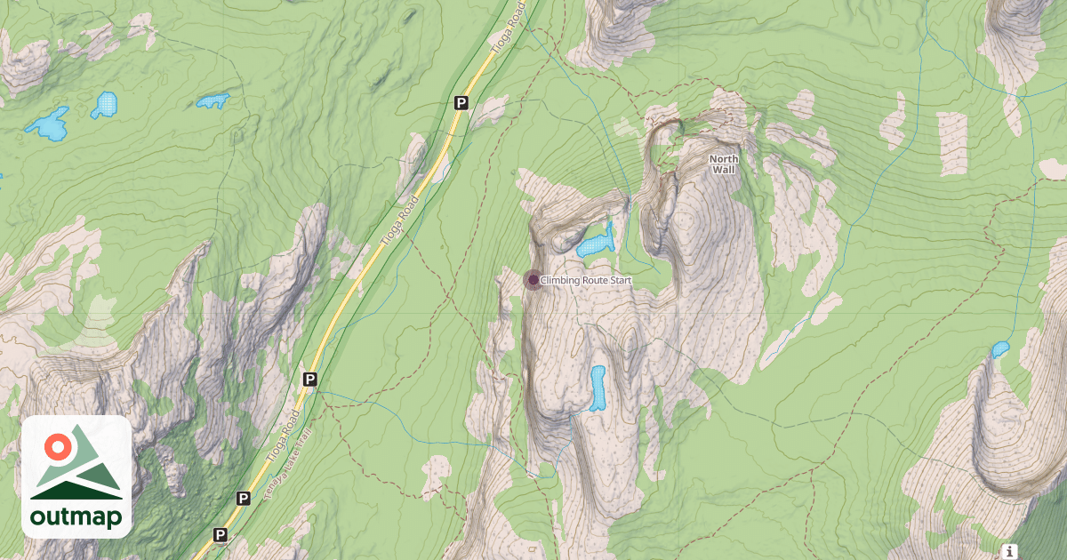 Map of Climbing Route Start