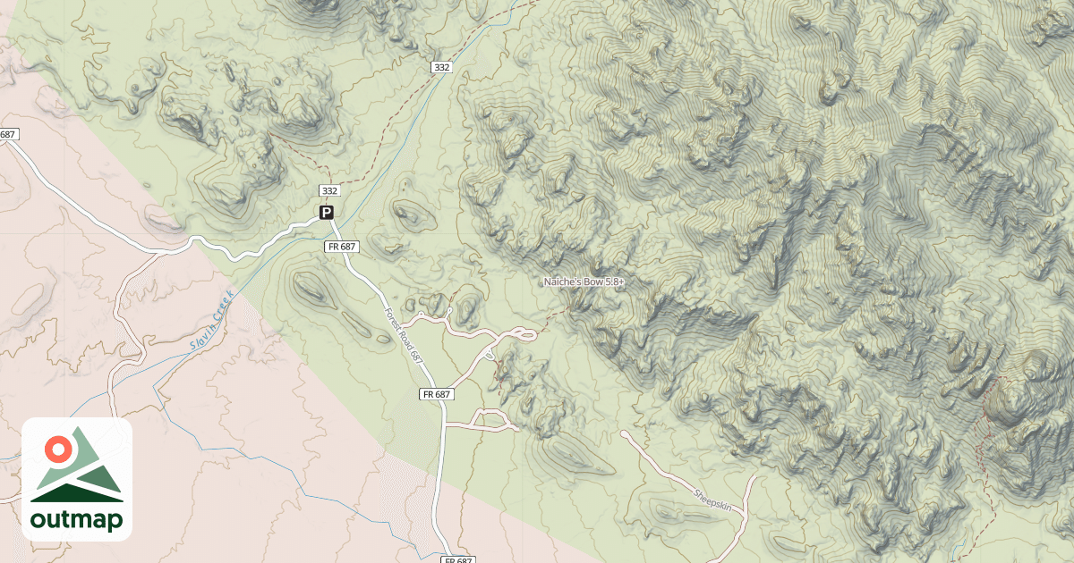 Map of Naiche's Bow