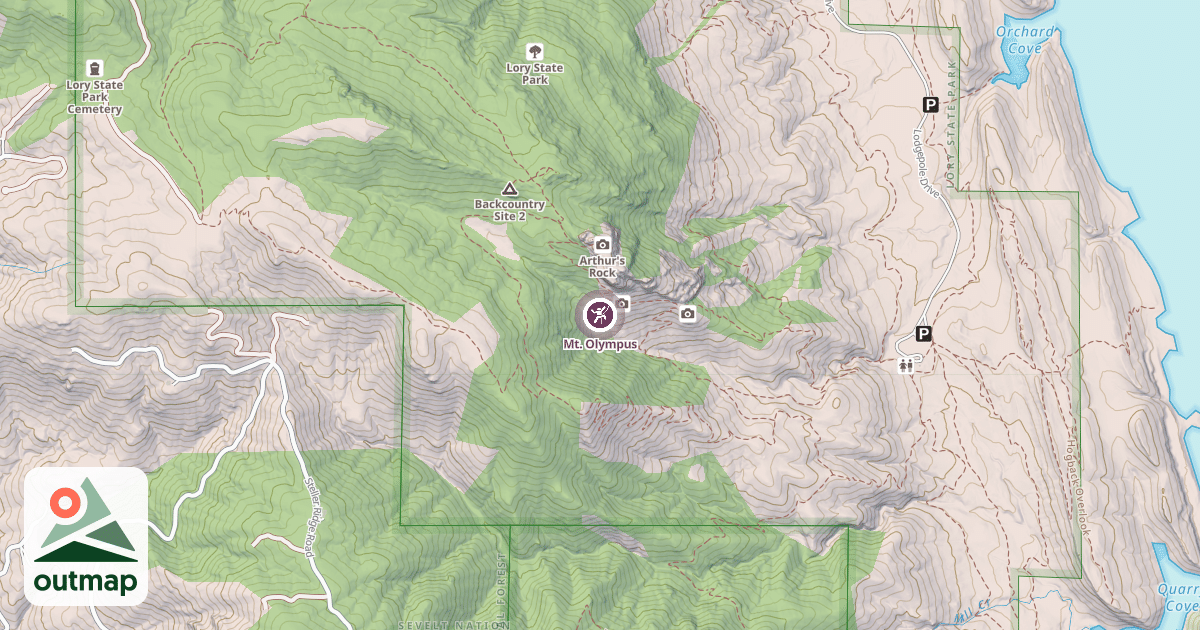 Map of Mt. Olympus
