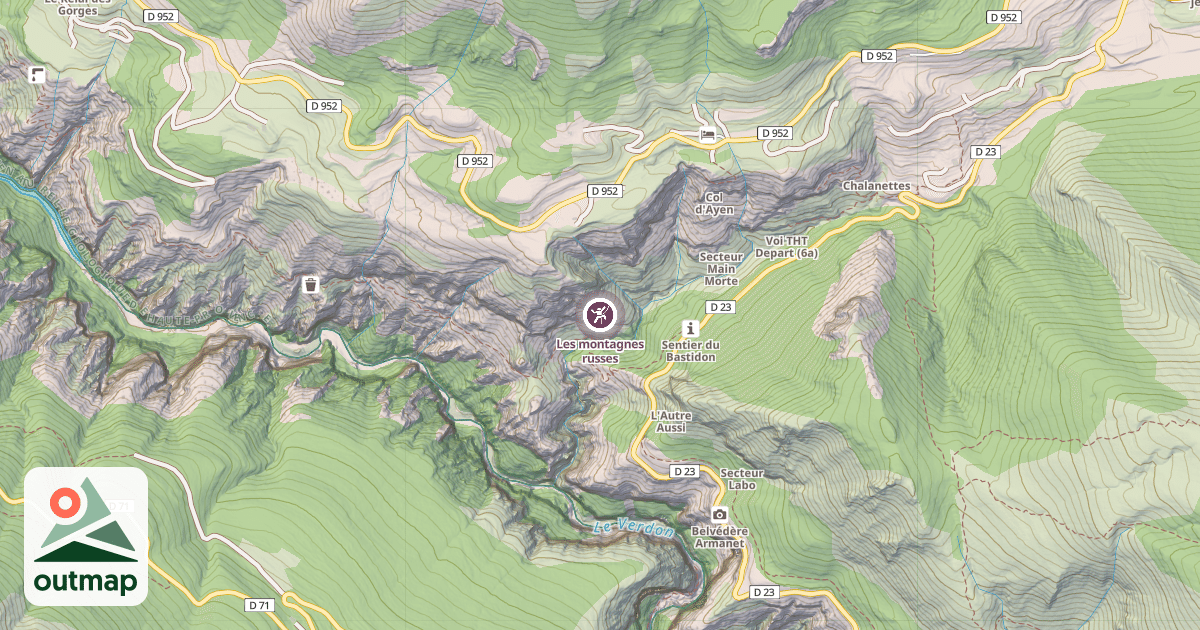Map of Les montagnes russes