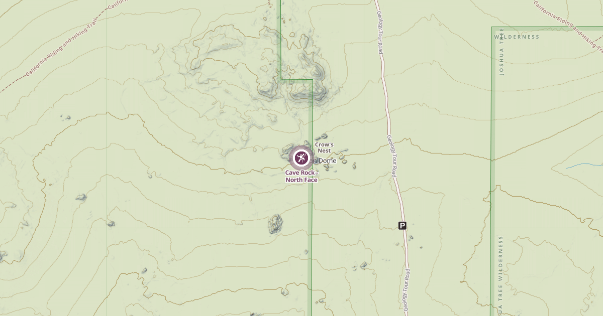 Map preview of Cave Rock - North Face