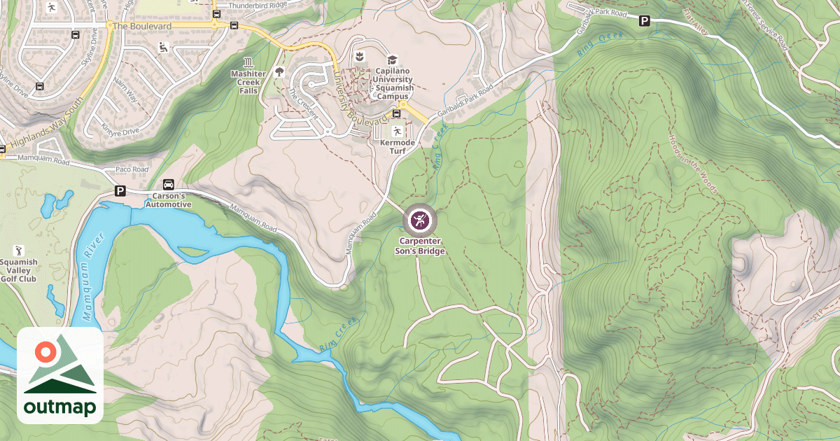 Map of Carpenter Son's Bridge