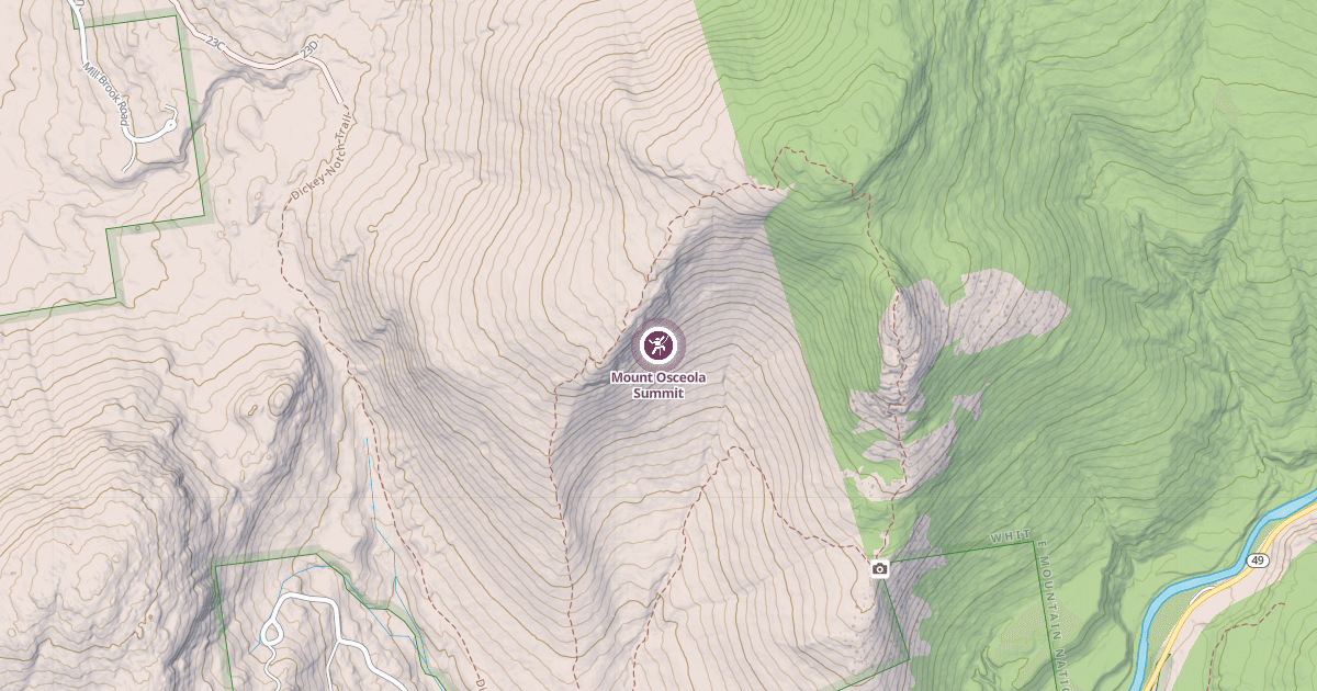 Map preview of Mount Osceola Summit