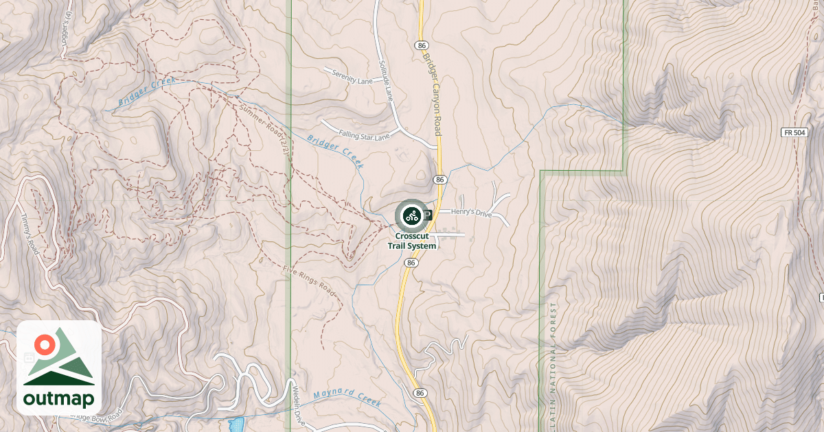 Map of Crosscut Trail System