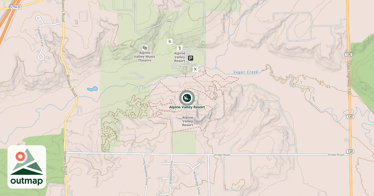 Map of Alpine Valley Resort