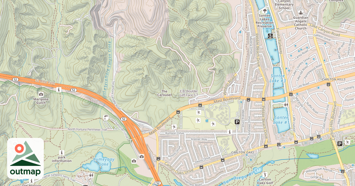Map of E.B. Boulder Left Face
