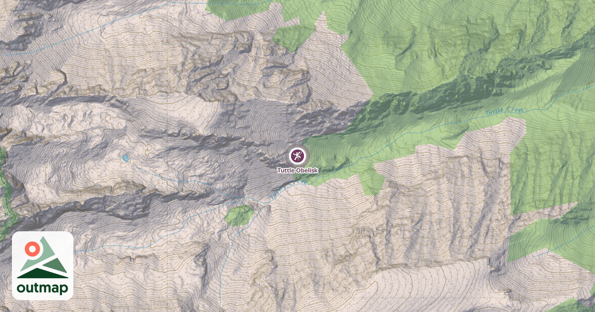Map of Tuttle Obelisk