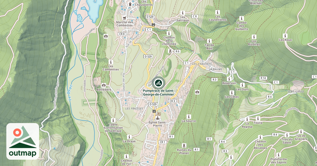 Map of Pumptrack de Saint-George-de-Commier