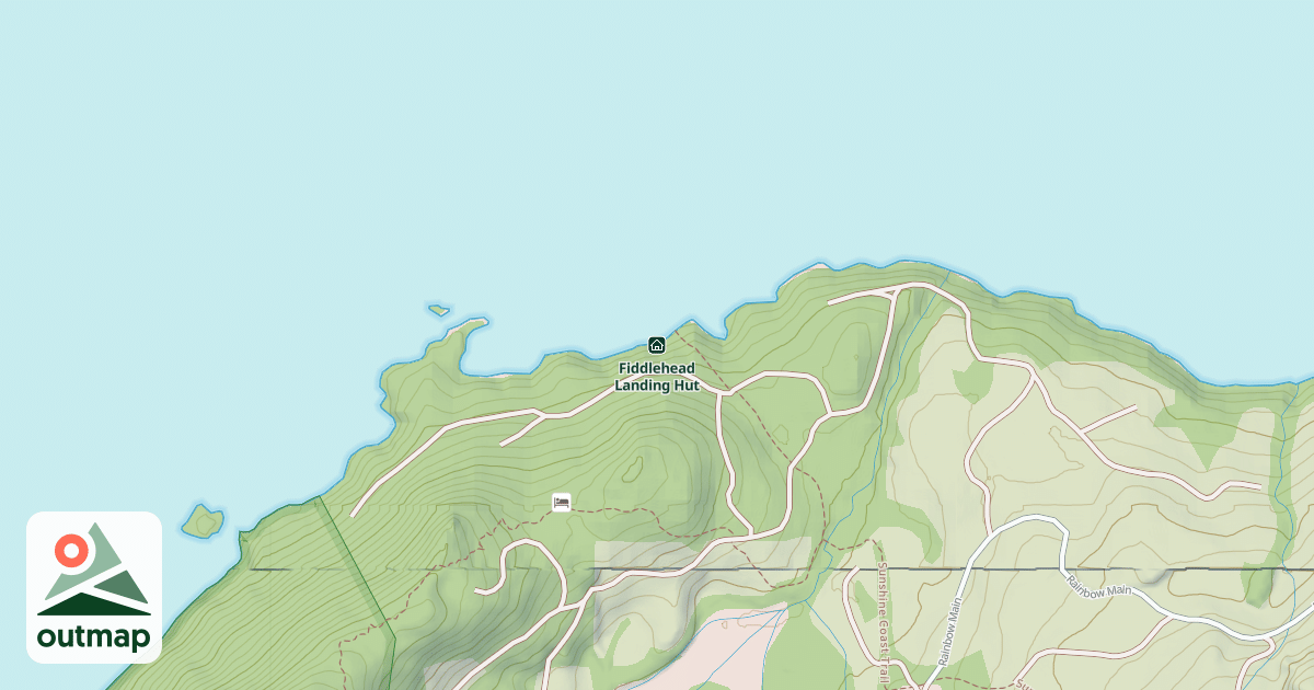 Map of Fiddlehead Landing Hut