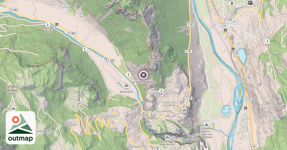 Map of La Dalle Magique