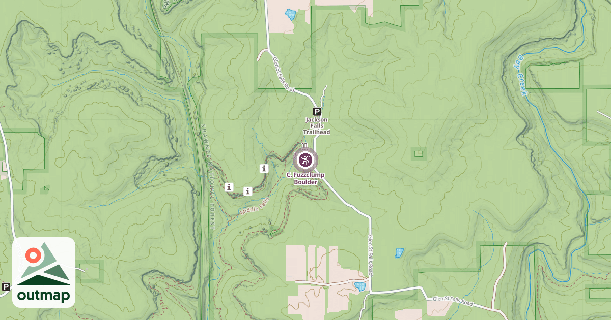 Map of C. Fuzzclump Boulder