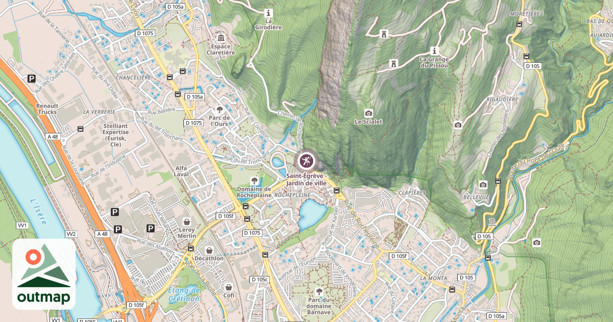 Map of Saint-Égrève - Jardin de ville