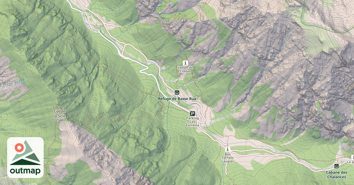 Map of Refuge de Basse Rua