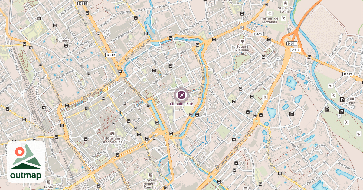 Map of Climbing Site