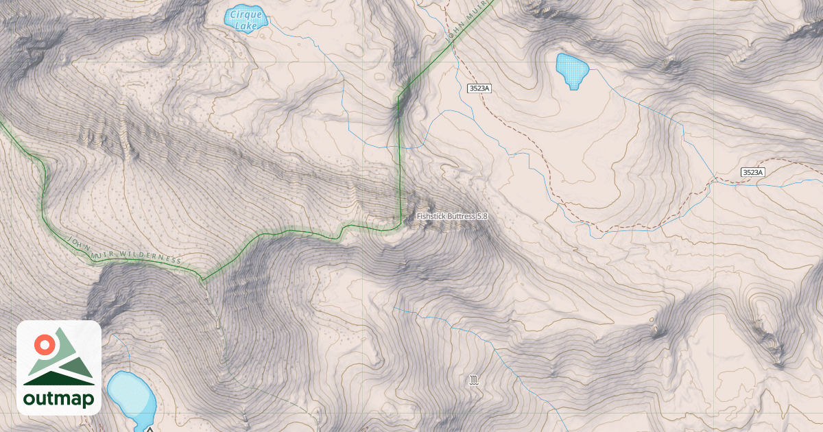 Map of Fishstick Buttress