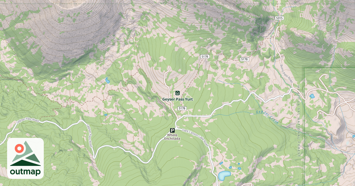Map of Geyser Pass Yurt
