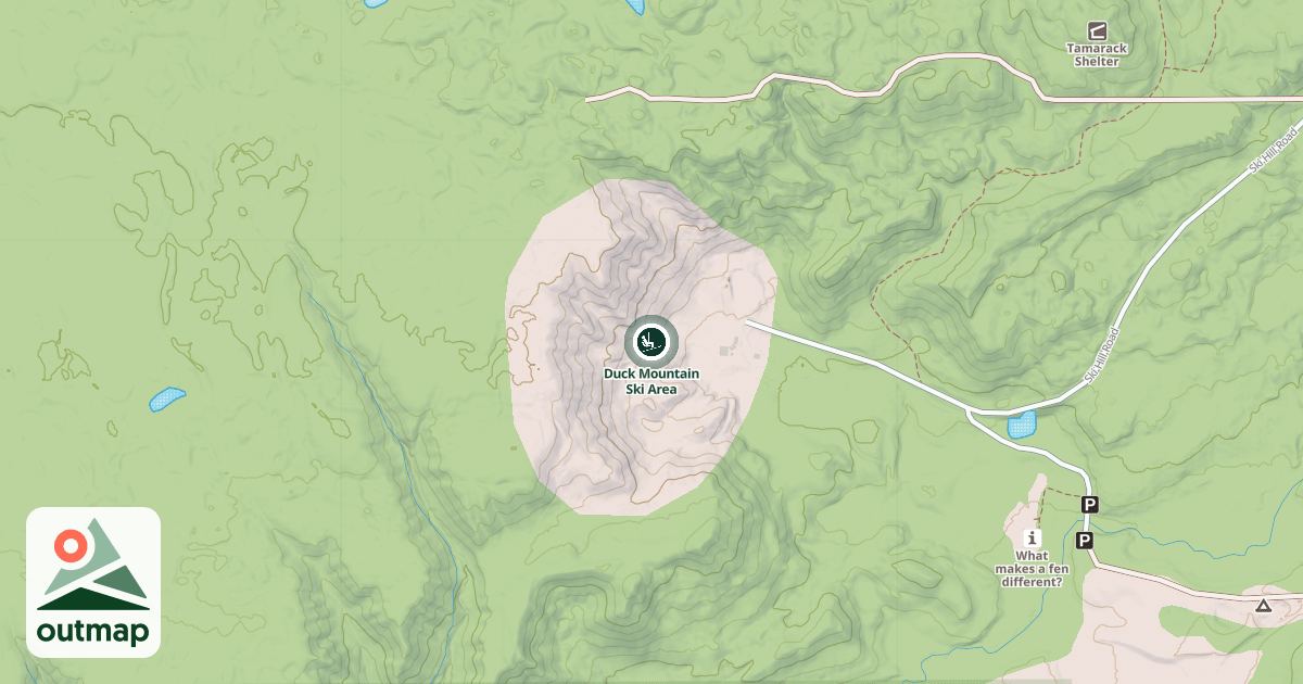 Map of Duck Mountain Ski Area