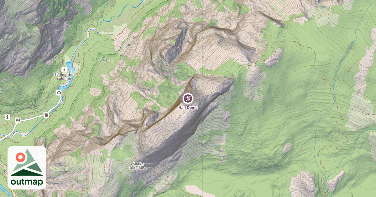 Map of Half Dome
