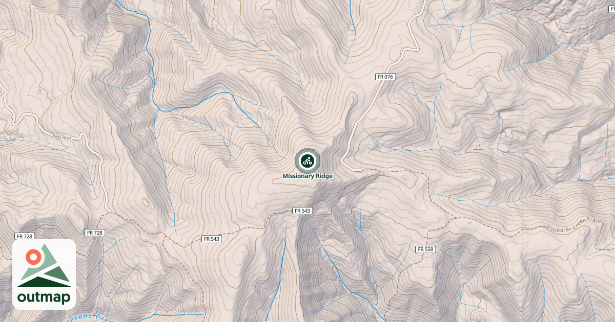 Map of Missionary Ridge