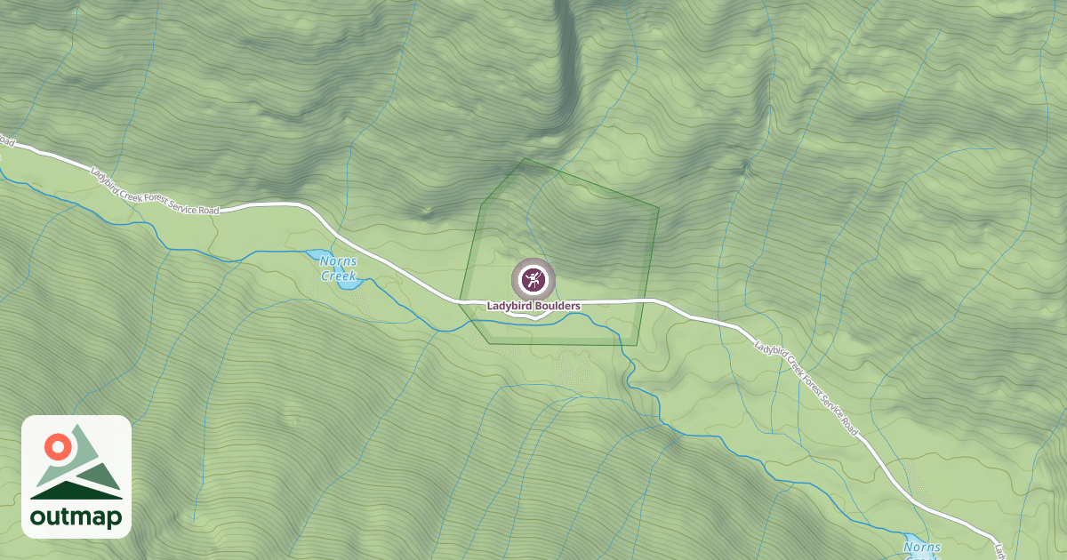 Map of Ladybird Boulders