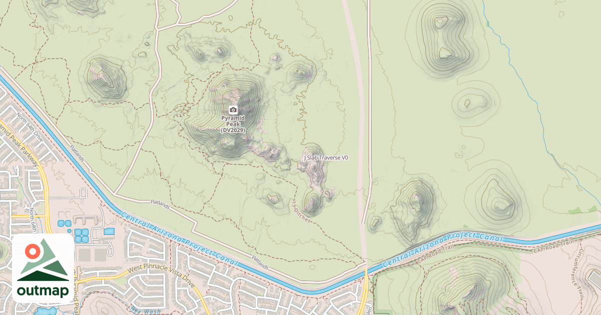 Map of J Slab Traverse