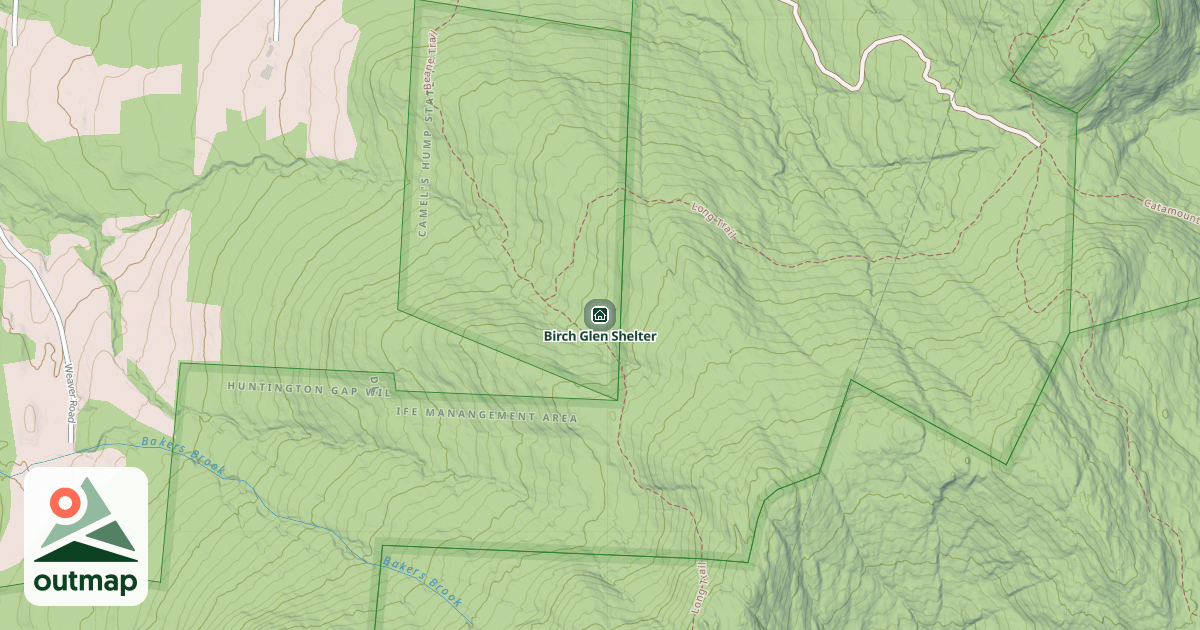 Map of Birch Glen Shelter