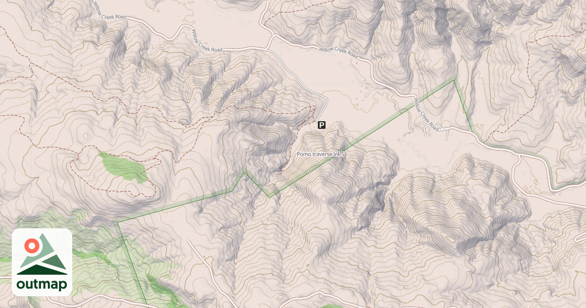 Map of Pomo traverse
