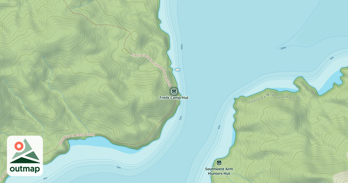 Map of Freds Camp Hut
