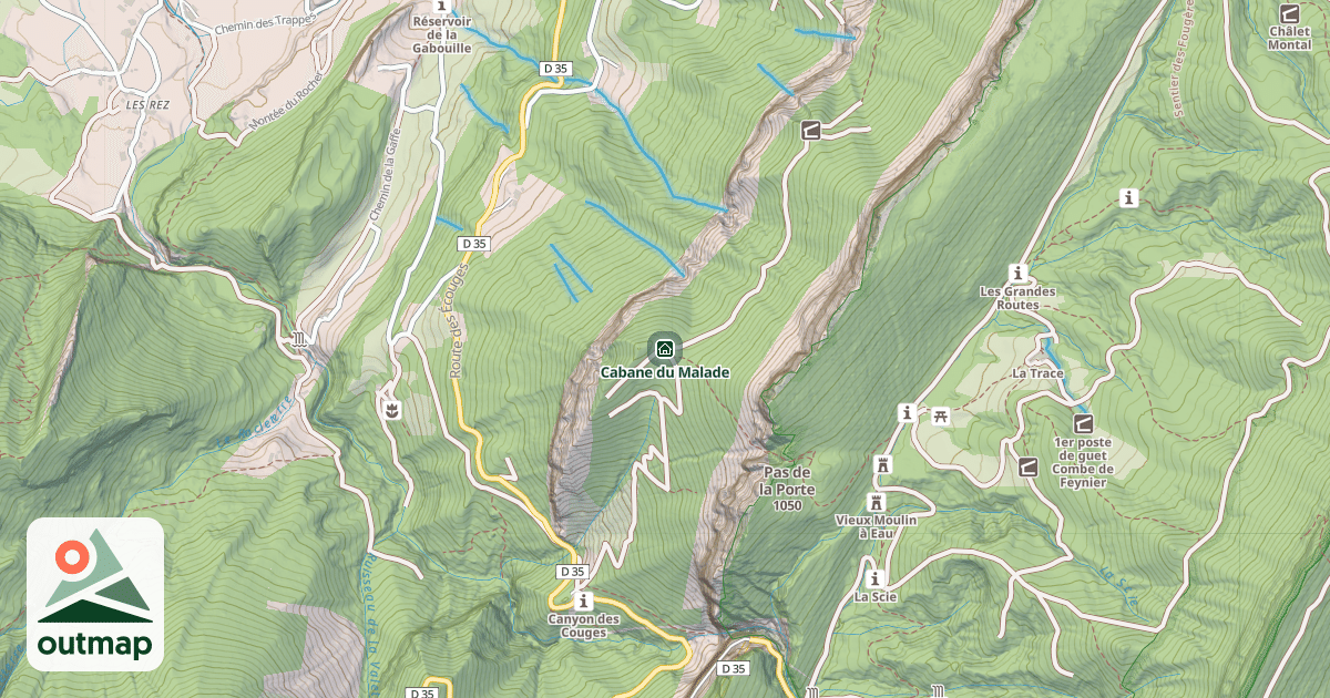 Map of Cabane du Malade
