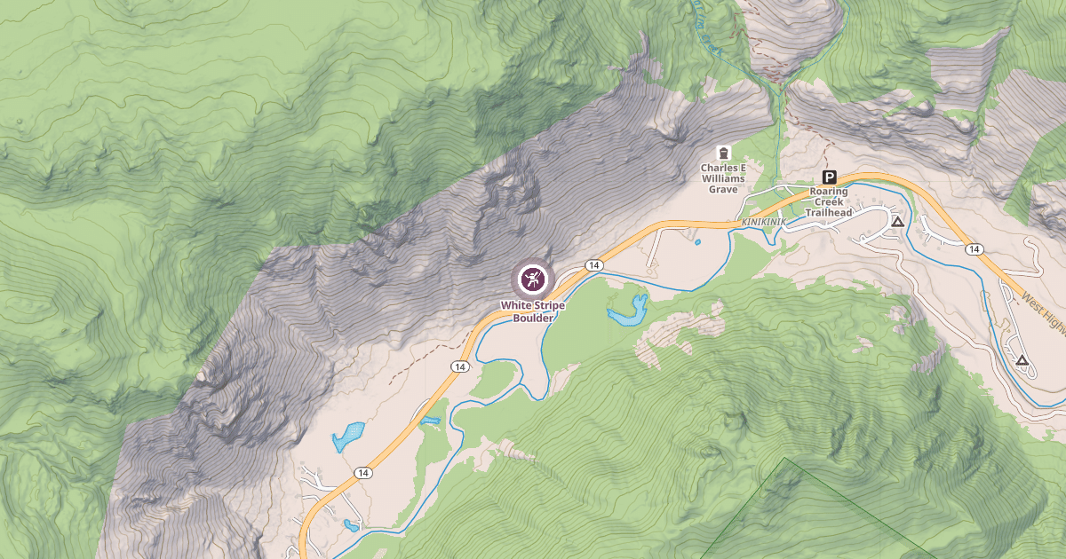 Map preview of White Stripe Boulder