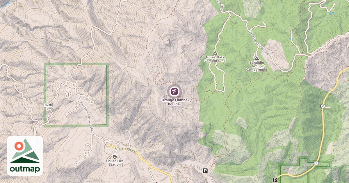 Map of Orange Flambe Boulder
