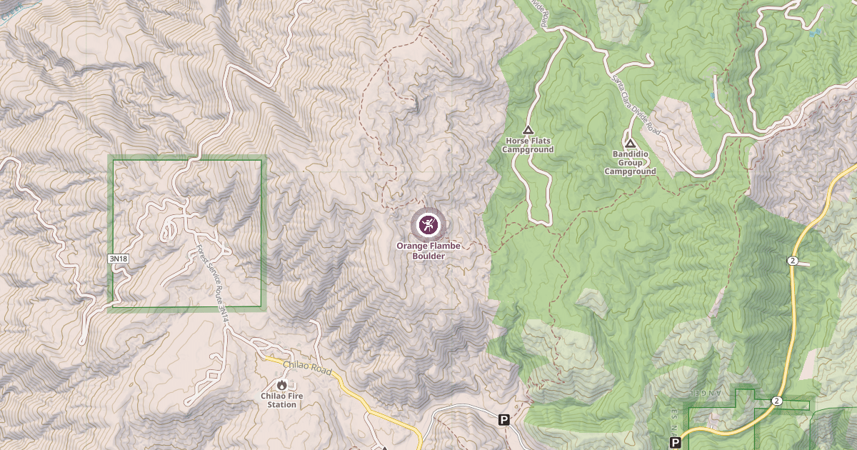 Map preview of Orange Flambe Boulder