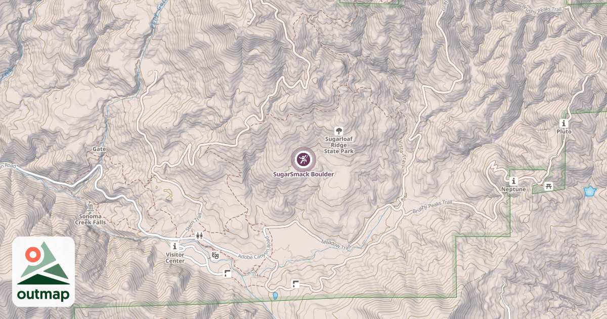 Map of SugarSmack Boulder