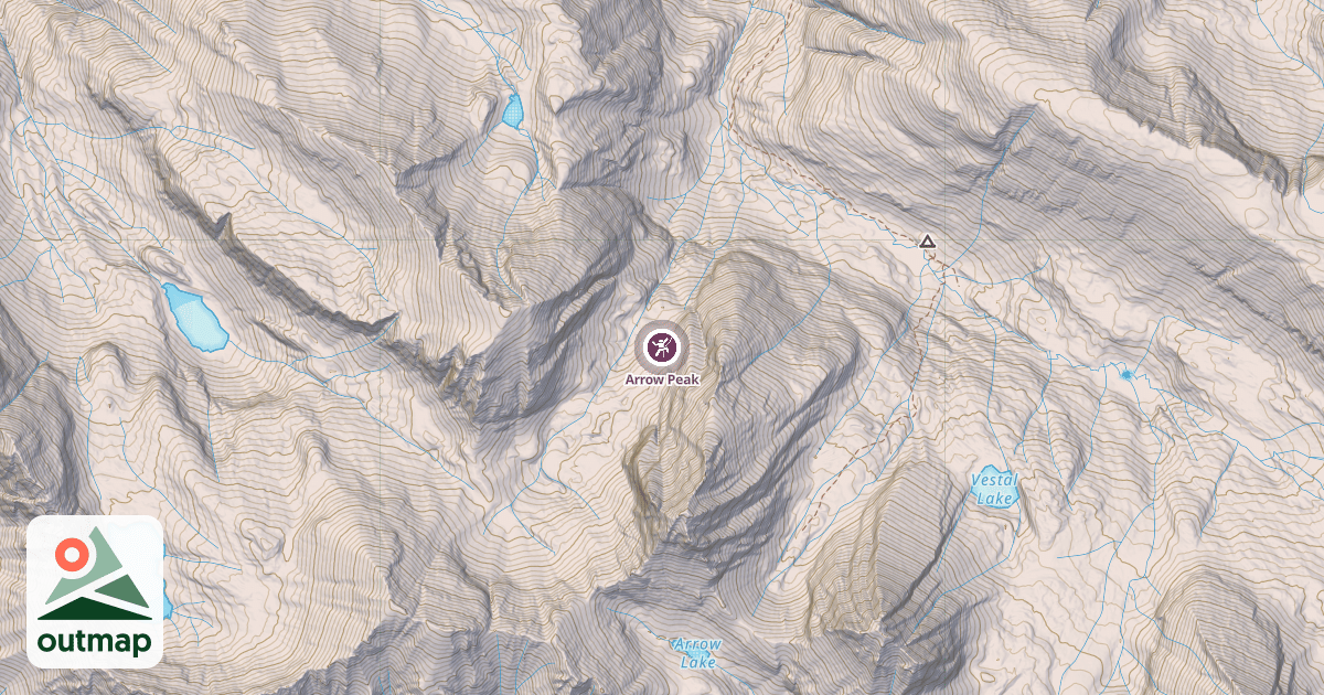 Map of Arrow Peak