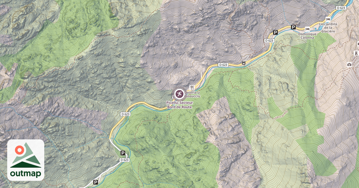 Map of Picellu: Secteur Bord de Route