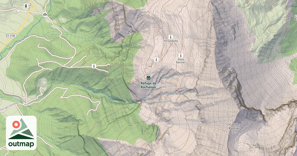 Map of Refuge de Rochassac